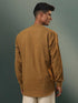 Vastramay Men's Beige Cotton Cool Short Kurta